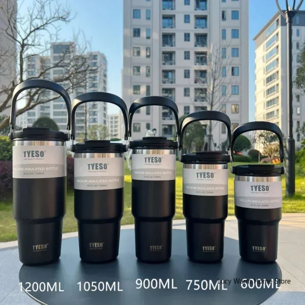 Tyeso Coffee Cup Thermos Bottle Stainless Steel Double-layer Insulation Cold And Hot Travel Mug Vacuum Flask Car Water Bottle - Image 7