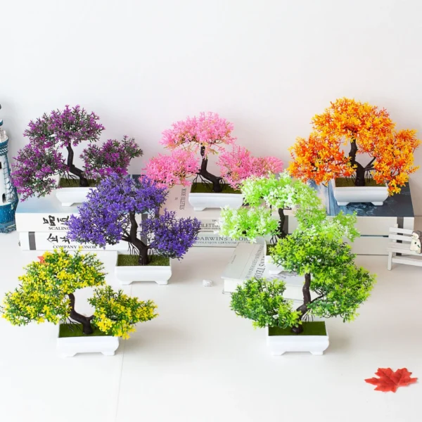 Artificial Tree Bonsai Simulation Plants Pot Plants for Garden Table Home Room Bedroom Decoration Outdoor Fake Plant Ornaments - Image 2