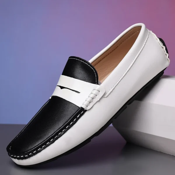 Men Shoes Leather Casual Luxury Formal Man Loafers Moccasins Italian Breathable Slip on Male Boat Shoes Comfortable Driving Shoe - Image 2