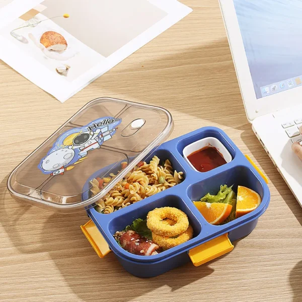 Student Lunch Box, Children's Cartoon Pattern Lunchbox Kids School, Outdoor Bento Box, Instagram Style, Can be Microwave Heated - Image 3