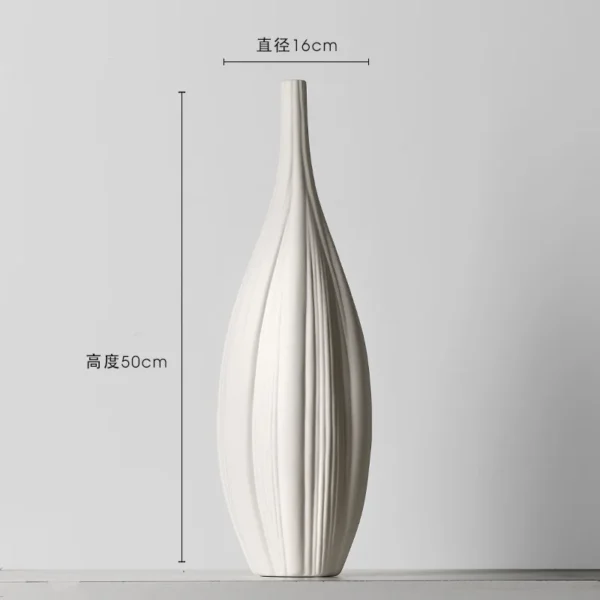 Modern White Ceramic Vases Chinese Style Simple Designed Pottery And Porcelain Vases For Artificial Flowers Decorative Figurines - Image 9