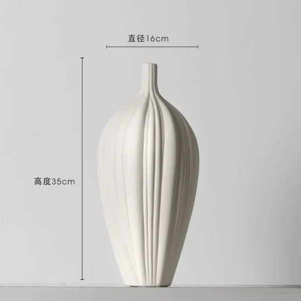 Modern White Ceramic Vases Chinese Style Simple Designed Pottery And Porcelain Vases For Artificial Flowers Decorative Figurines - Image 10