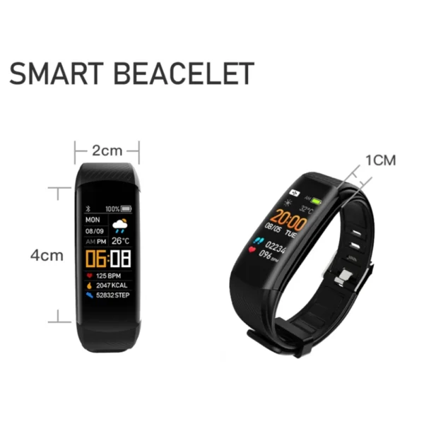 Fitness Bracelet Blood Pressure Measurement Pedometer Smart Band Heart Rate Monitor Waterproof Health Tracker Watch A - Image 5