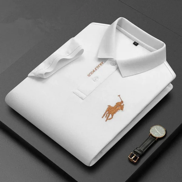 Men's Lapel POLO Shirt Summer Fashion Casual Business High Quality Comfortable Printed T-shirt Men's New POLO Shirt Clothing - Image 2