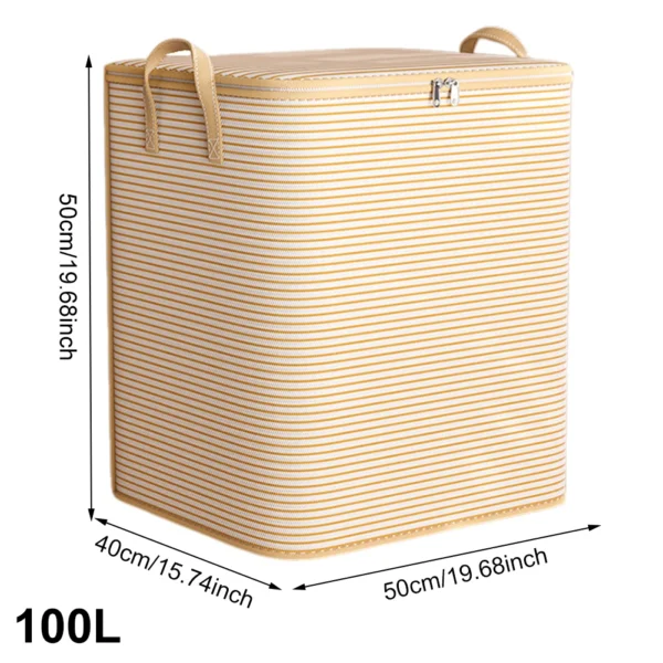 1pc Household Quilt Clothing Foldable Storage Box Non-woven Large Capacity Blanket Bedding Organizing Bag Dustproof Cabinet Box - Image 6