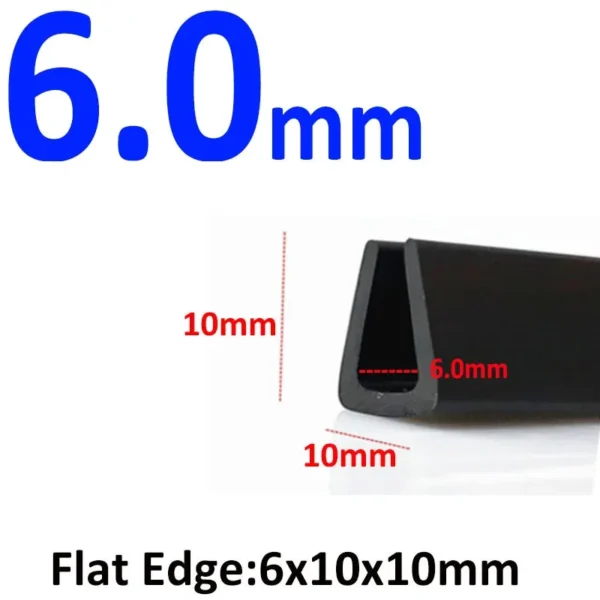 1/2/3/4/5 Meters Black Rubber Edge Strip U Section Anti Oil Seal Edge Shield Encloser - Image 9