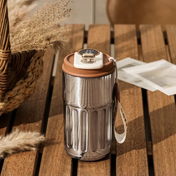 450ml Thermos Bottle Smart Display Temperature 316 Stainless Steel Vacuum Cup Office Coffee Cup Business Portable Thermal Mug - Image 10