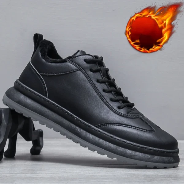 2024 New Men's Casual Shoes Microfiber Leather Men Sneakers Platform Soft Sole Man Sport Running Shoes Comfortable Lace-up Shoes - Image 7