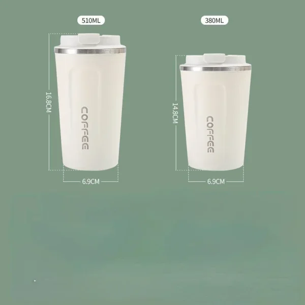 380/510ml Stainless Steel Coffee Cup Travel Thermal Mug Leak-Proof Thermos Bottle Tea Coffee Mug Office Business Style Thermos - Image 4