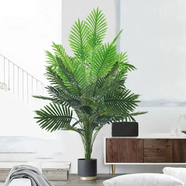 150cm Tropical Plants Large Artificial Palm Tree Fake Monstera Plastic Leaf Tall Branch For Home Garden Decor Decorative Flower