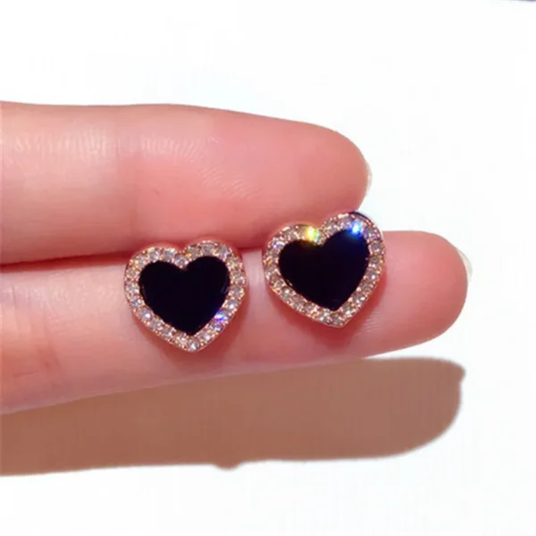 LATS Light Luxury Sweet Love Hoop Earrings Geometric Metal Shiny Zircon Heart Cool Earring 2022 Korean Simple Fashion Jewelry - Image 15