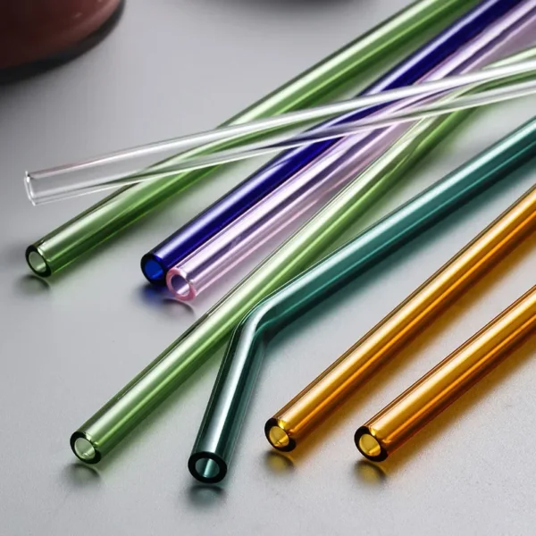 8Pcs Reusable Glass Straws Drinking Straw Eco-friendly High Borosilicate Glass Straw Glass Tube Party Favors Bar Drinkware - Image 4