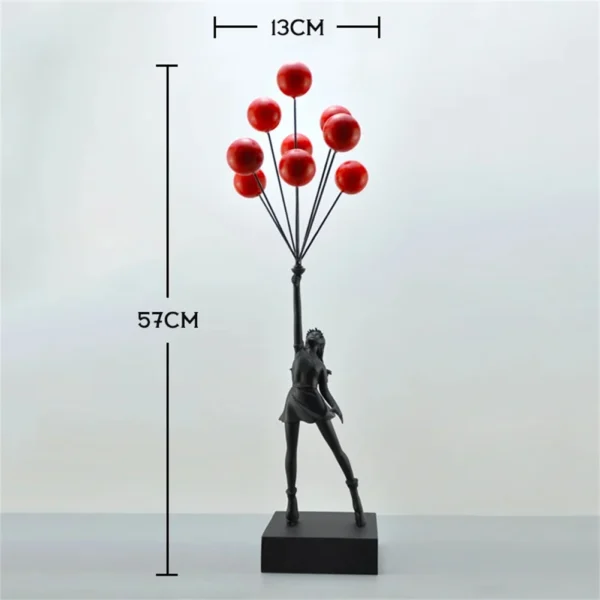 Banksy Style Sculpture Nordic Modern Flying Balloon Girl Art Figurine Home Decor Balloon Girls Resin Statue Room Decoration - Image 9