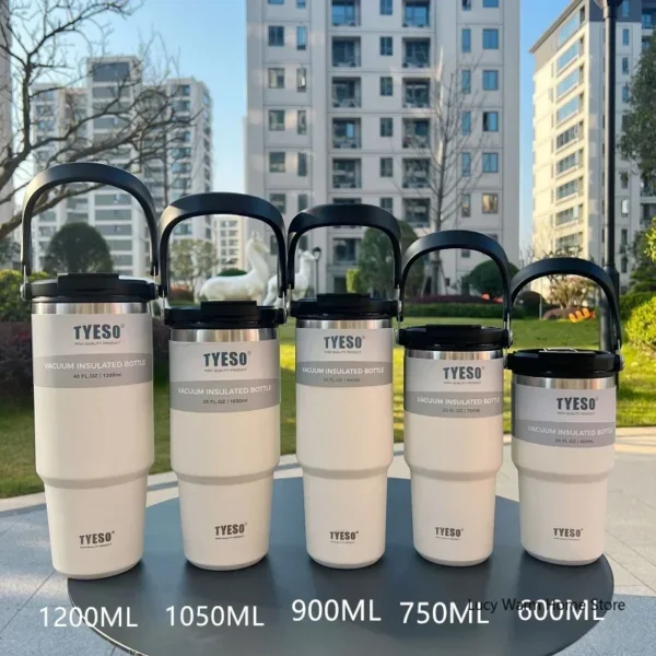 Tyeso Coffee Cup Thermos Bottle Stainless Steel Double-layer Insulation Cold And Hot Travel Mug Vacuum Flask Car Water Bottle - Image 9