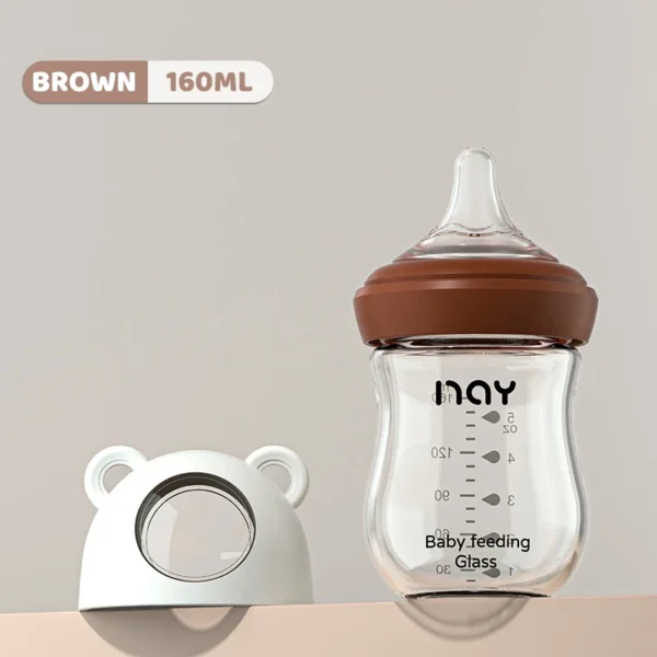 0-3 Month Glass Bottle Newborn Glass Feeding Bottle Wide Caliber Anti-flatulence Nursing Anti-Choke Baby Bottle Infant BPA Free - Image 8