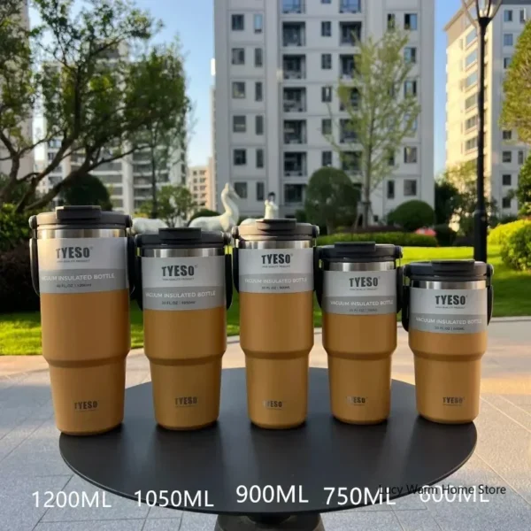 Tyeso Coffee Cup Thermos Bottle Stainless Steel Double-layer Insulation Cold And Hot Travel Mug Vacuum Flask Car Water Bottle - Image 13