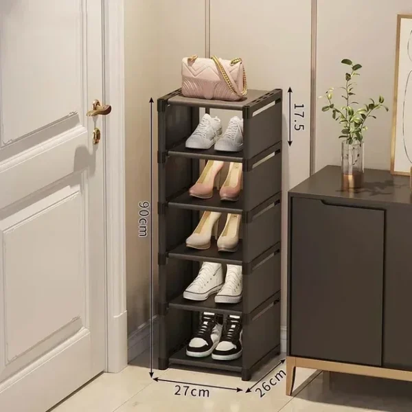 Multiple Layers Shoe Organizer Shoe Rack Organizer Space Saving Rack For Wall Corner Stackable Shelf Adjustable Saving Cabinet - Image 8