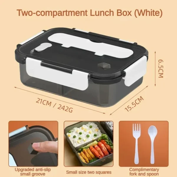 Compartment 1500ML Portable Lunch Box Kids Students Office Bento Box with Fork and Spoon Microwave Food Storage Container - Image 11