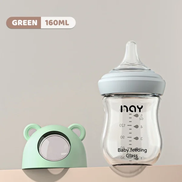 0-3 Month Glass Bottle Newborn Glass Feeding Bottle Wide Caliber Anti-flatulence Nursing Anti-Choke Baby Bottle Infant BPA Free - Image 7