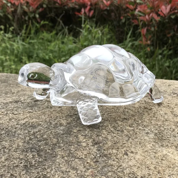 Miniature Tortoise Statue Chinese Lucky Feng Shui Ornament for Home Office Desk Decoration Crystal Turtle Figurine Home Decor - Image 4