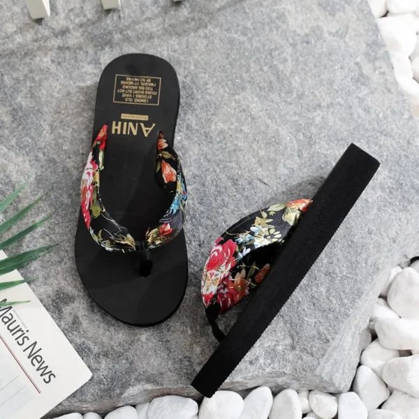 Women Summer EVA Slipper Bohemian Satin Ribbon Female Flip Flop 2024 Beach Simple Leisure Ladies Shoes Sandal Chaussure Femme - Image 3